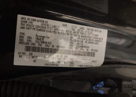 2013 Ford Focus St из США, поврежденный, VIN 1FADP3L95DL182071